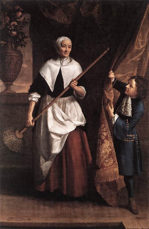 RILEY, John Bridget Holmes, a Nonagenarian Housemaid A china oil painting image